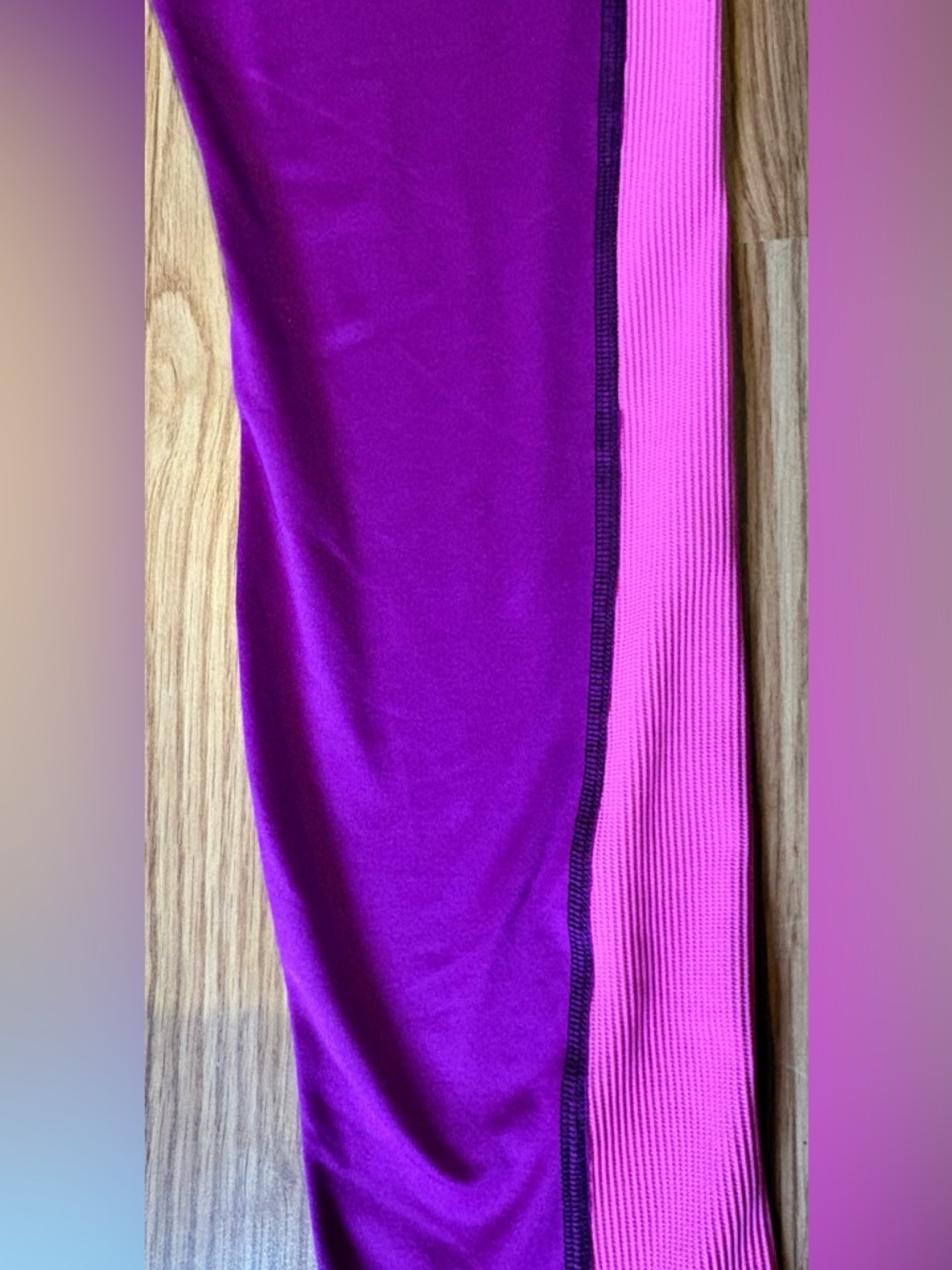 Under Armor Purple and Pink Performance Leggings - Picture 5 of 6